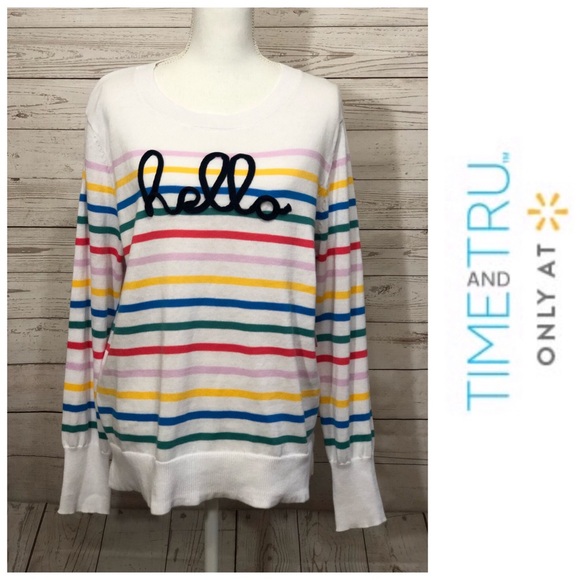 hello striped sweater